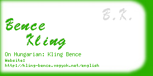 bence kling business card